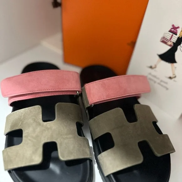 Hermes Chypre sandals, Sz 37.5 - Picture 4 of 12
